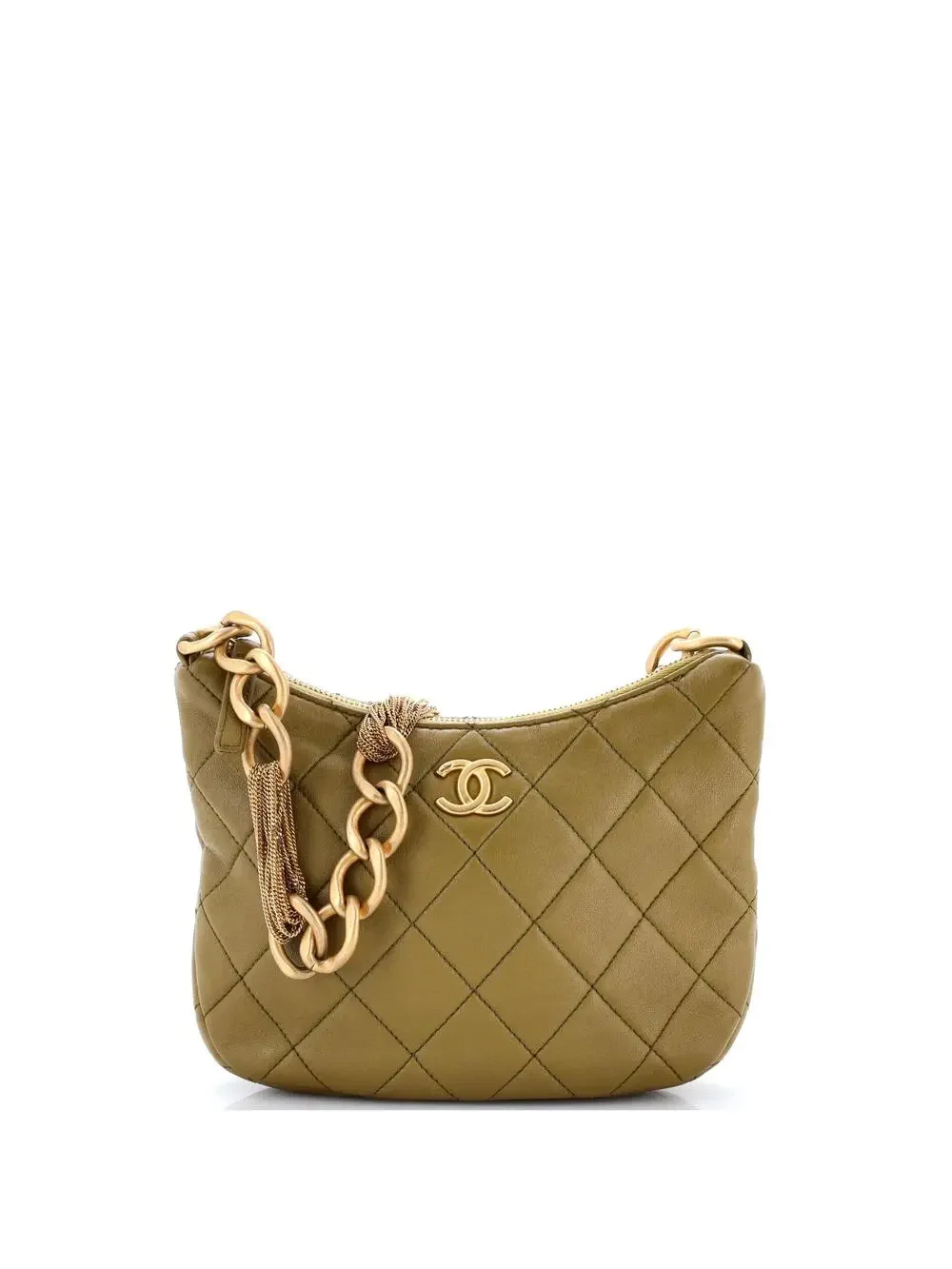 Chanel Cc Mixed Chain Link Zip Hobo #287595C46B
